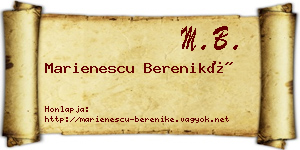 Marienescu Bereniké névjegykártya